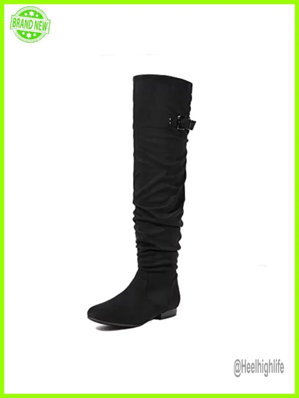 Suede Over The Knee Thigh High Winter Boots with Faux Fur Lining